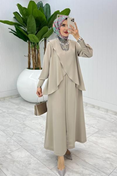Taş Premium Asalet Ferace Elbise Tesettür Giyim