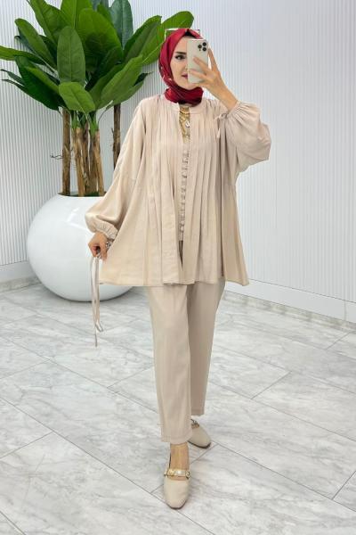 Taş Premium Nervür Takım Tesettür Giyim