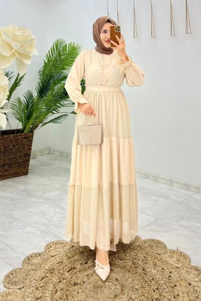 Taş Ümran Elbise Astarlı Tesettür Giyim