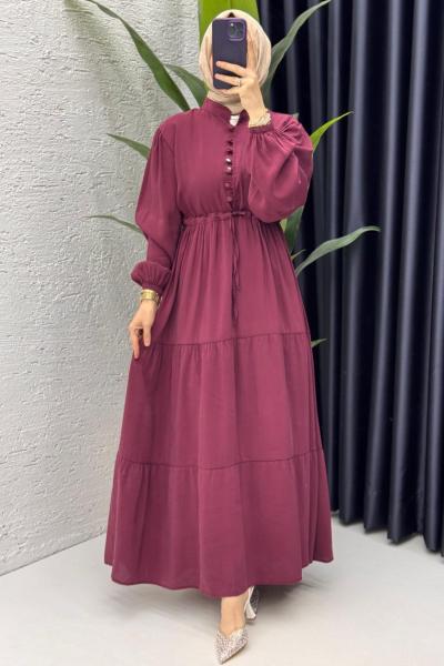 Vişne Handan Elbise Tesettür Giyim