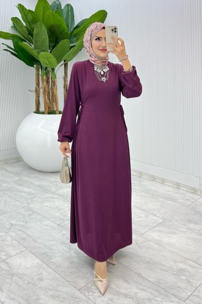 Vişne İdil Elbise Tesettür Giyim