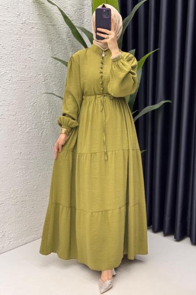 Yeşil Handan Elbise Tesettür Giyim