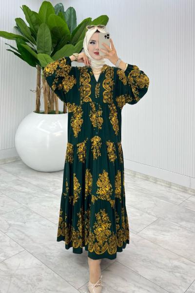 Zümrüt Bahar Elbise Tesettür Giyim