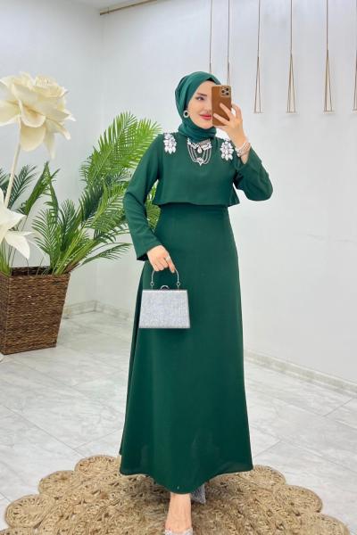 Zümrüt Kumru Elbise Tesettür Giyim