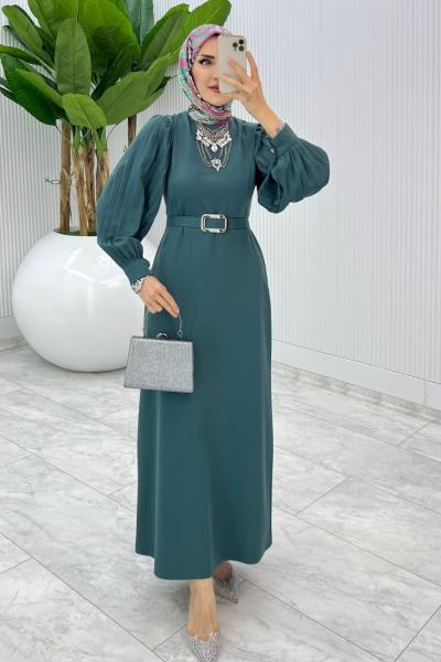 Zümrüt Kalem Elbise Tesettür Giyim