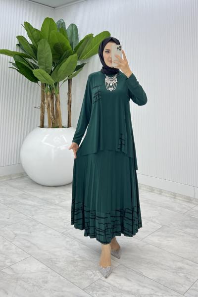 Zümrüt Umay Etek Takım Tesettür Giyim