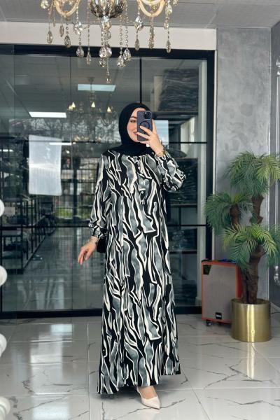 Açelya Elbise-Gri Gri