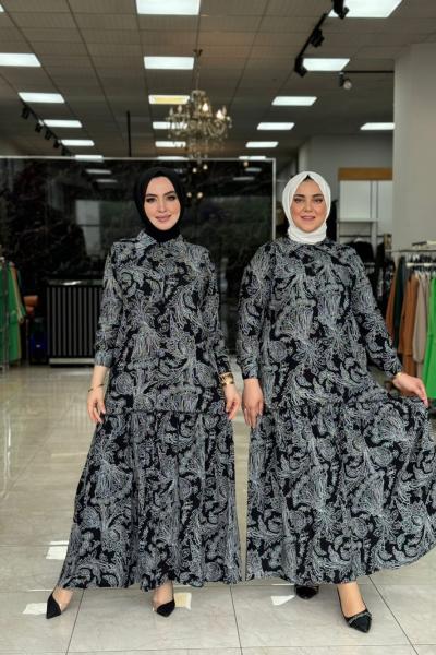 Afitap Elbise Siyah Siyah