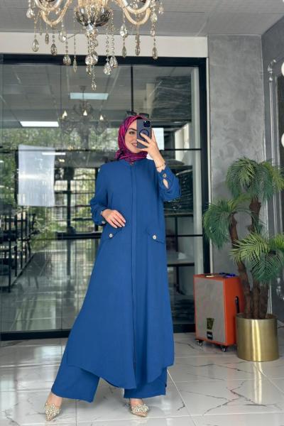 Ahsen Takım-İndigo mavi indigo