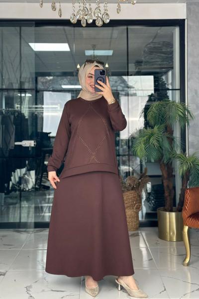 Ahu Takım Kahverengi Kahverengi