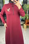 Aylin Elbise Bordo Bordo