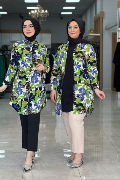 Bahar Gömlek Yeşil Yeşil