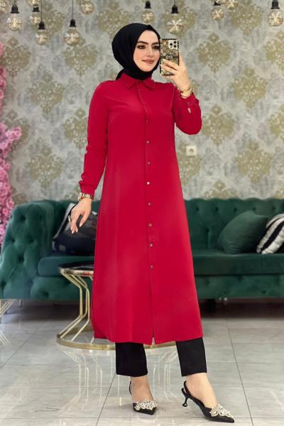 Birsel Tunik Kırmızı Kırmızı