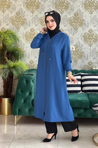 Büşra Kap İndigo mavi indigo