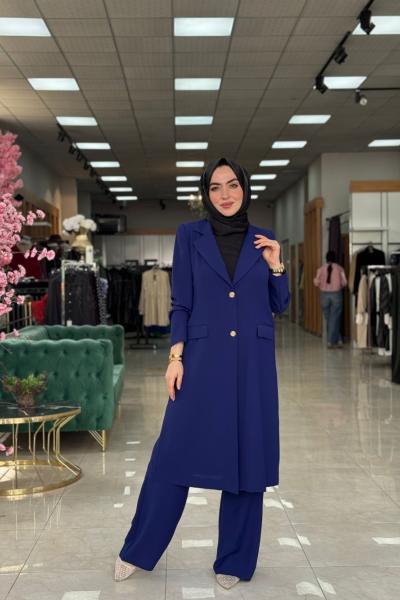 Castel 2 li Takım-İndigo mavi indigo