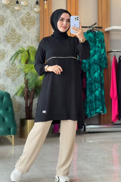 Ceyda İkili Takım Siyah Siyah