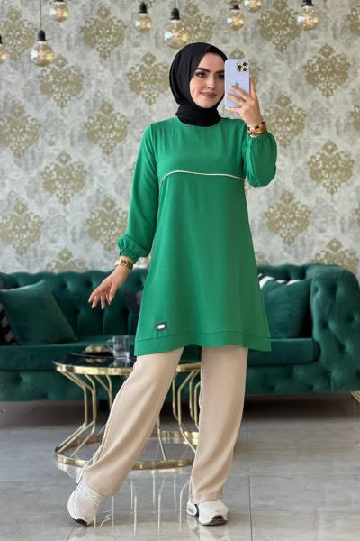 Ceyda İkili Takım Benetton Yeşili Su Yeşili