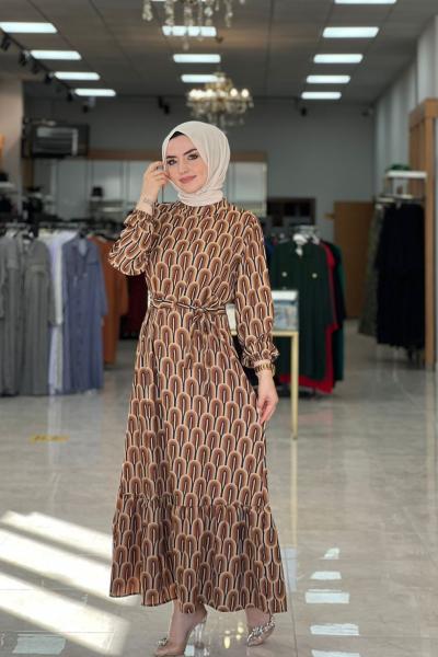 Çisel Elbise Hardal Hardal Sarısı