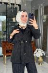 Cupra Ceket Takım-Siyah Siyah