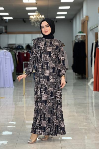 Deren Elbise Lacivert Lacivert