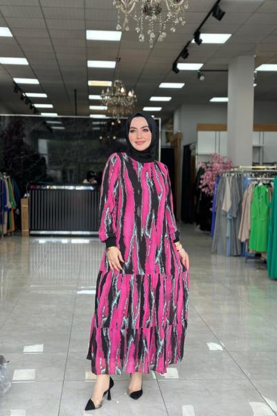Dicle Elbise Pembe Pembe