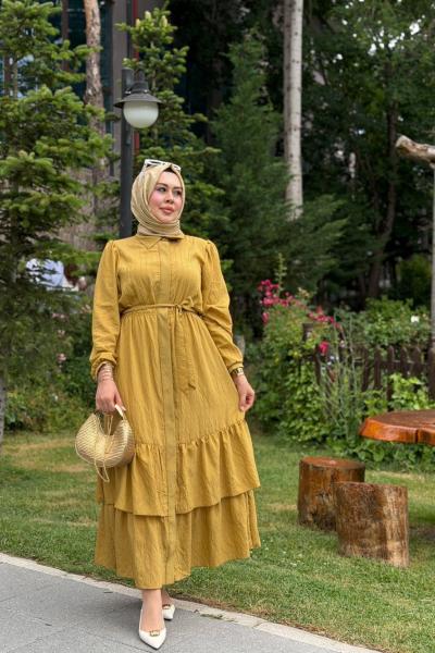 Dilay Elbise Hardal Hardal Sarısı
