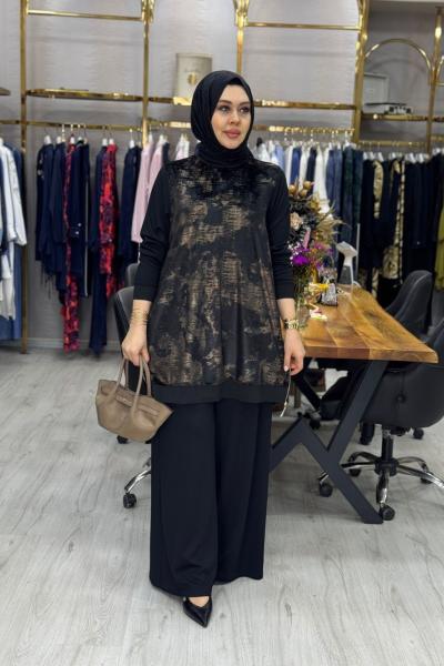 Dilay Tunik Siyah Siyah
