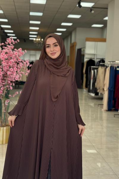 Dubai Abaya-Kahverengi Kahverengi