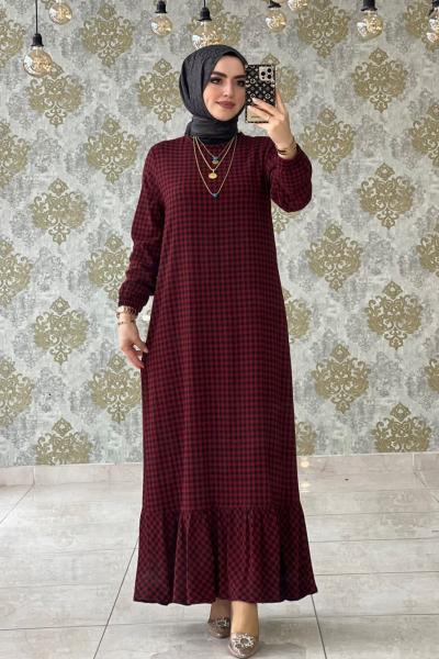 Ebrar Elbise Bordo Bordo