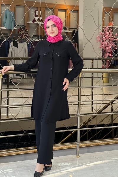 Ecem Tunik Siyah  Siyah