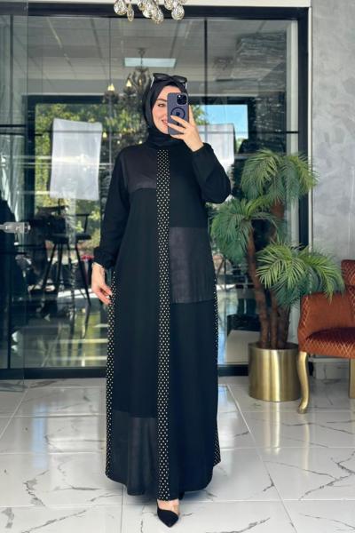 Eftelya Elbise Siyah Siyah