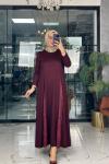 Elçin Elbise Bordo Bordo