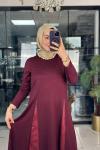 Elçin Elbise Bordo Bordo