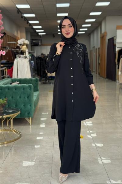 Elisa Pantolon Takım Siyah