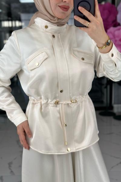 Emel Etek Takım-Krem Krem