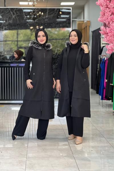 Esin Yelek Siyah Siyah