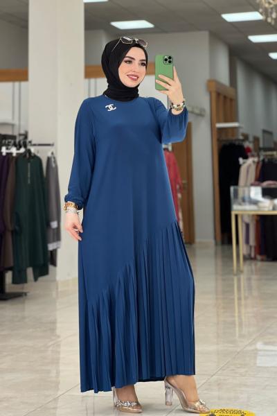 Feride Elbise Mavi mavi indigo