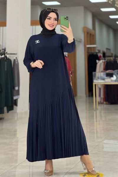 Feride Elbise Lacivert Lacivert