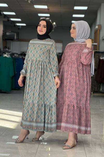 Fulya Elbise Yeşil Yeşil