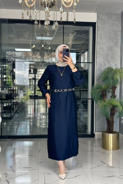 Gökçen Elbise-Lacivert Lacivert