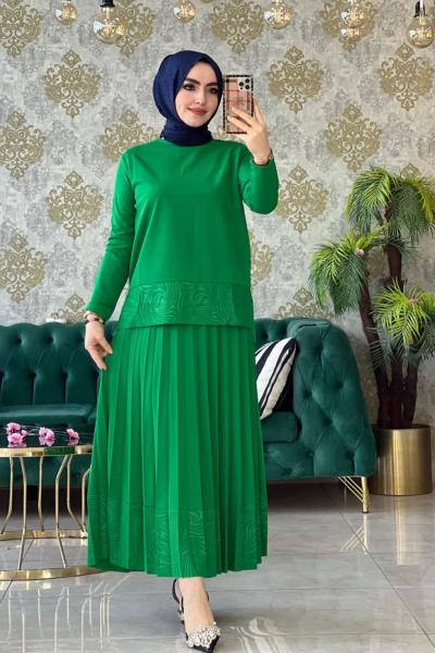 Gül Etekli Takım Benetton  Yeşil