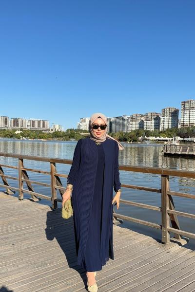 Gülşen Elbise Lacivert Lacivert