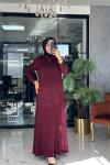 Gülşen Elbise Bordo Bordo
