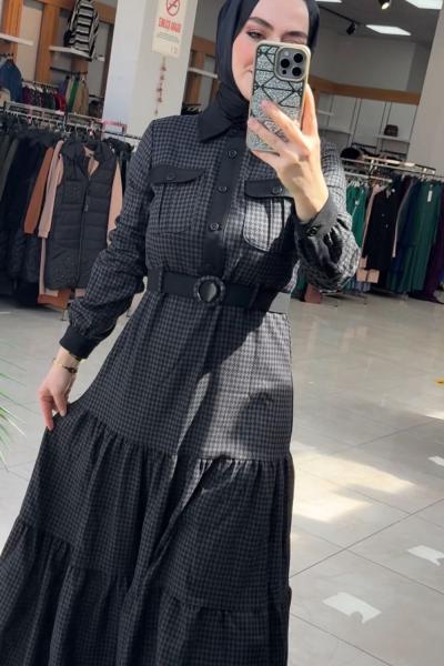 Gürcü Elbise Antrasit Antrasit