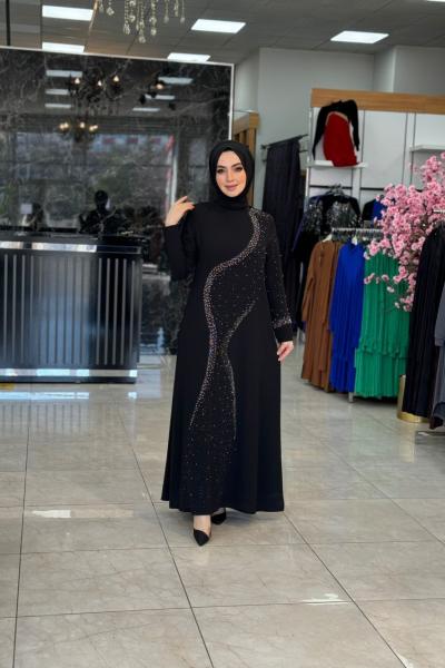 Halime Elbise Siyah  Siyah