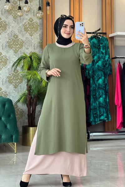 Hira İkili Takım Yeşil Yeşil