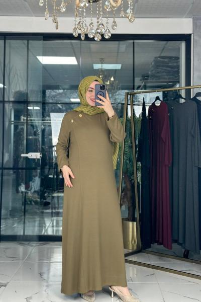 İdil Elbise Yağ Yeşili Yağ Yeşili