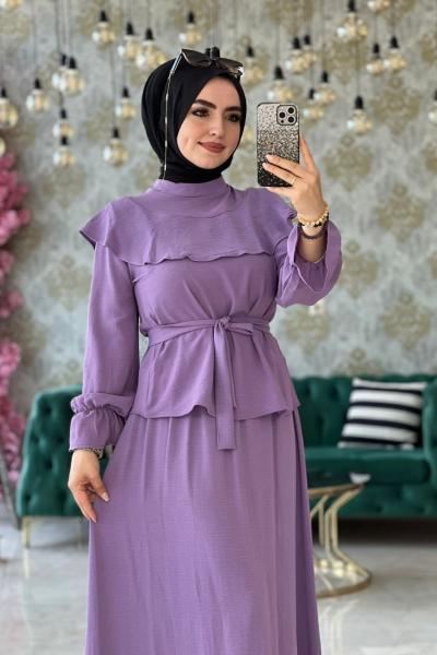 Ilgın Etekli Takım Lila Lila