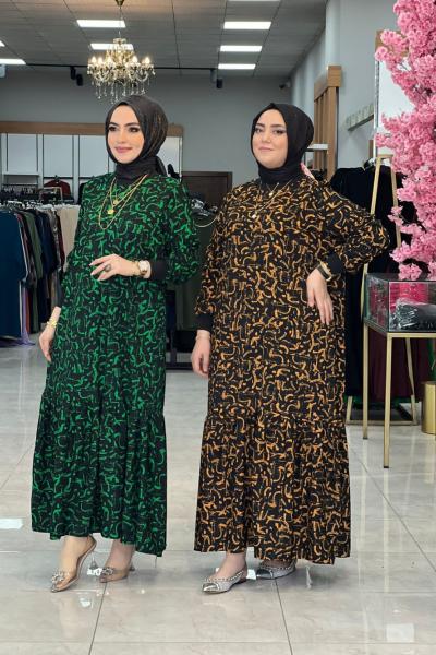 İnci Elbise Turuncu Turuncu