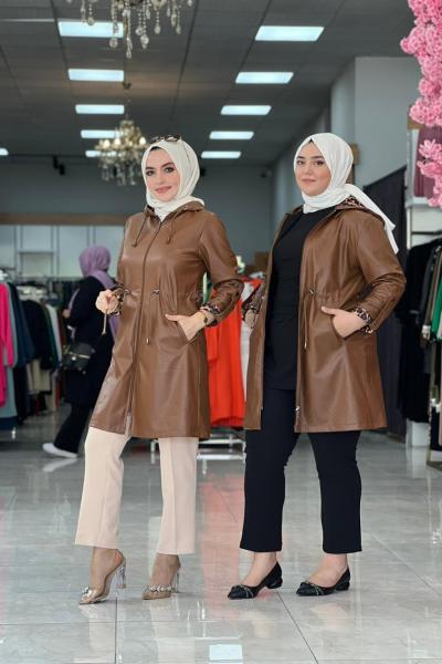 Kısa Deri Trenç Taba Taba